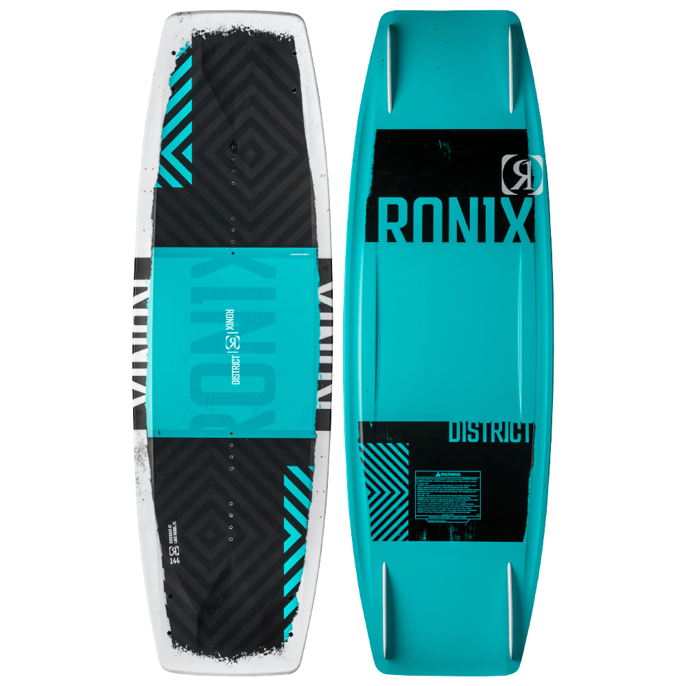 2022 District Wakeboard with marine blue and black graphics