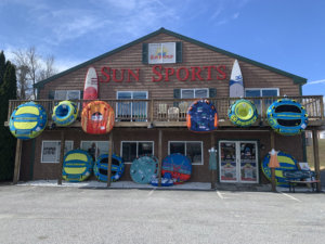 The Sun Sports+ Store all dressed up and displayed for opening weekend!