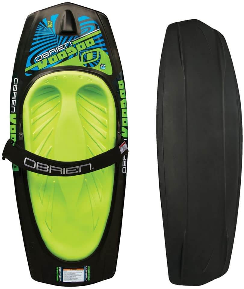 The O'Brien VooDoo kneeboard is a best seller. Featuring comfy padding for your knees, molded fins in the bottom of the board, and a molded tow assist in the front of the board.